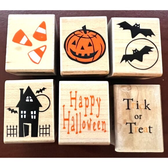 Hero Arts Halloween Rubber Stamps Set Of 6 - Picture 1 of 6